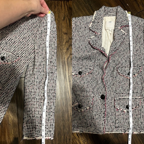 Rebecca Taylor NYC Josie Tweed Jacket Pink & Black - Picture 5 of 16